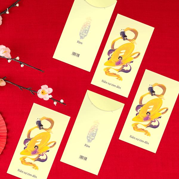 Bộ 5 Bao Lì Xì Ngũ Hành Nghinh Xuân - Kim - Sdstationery