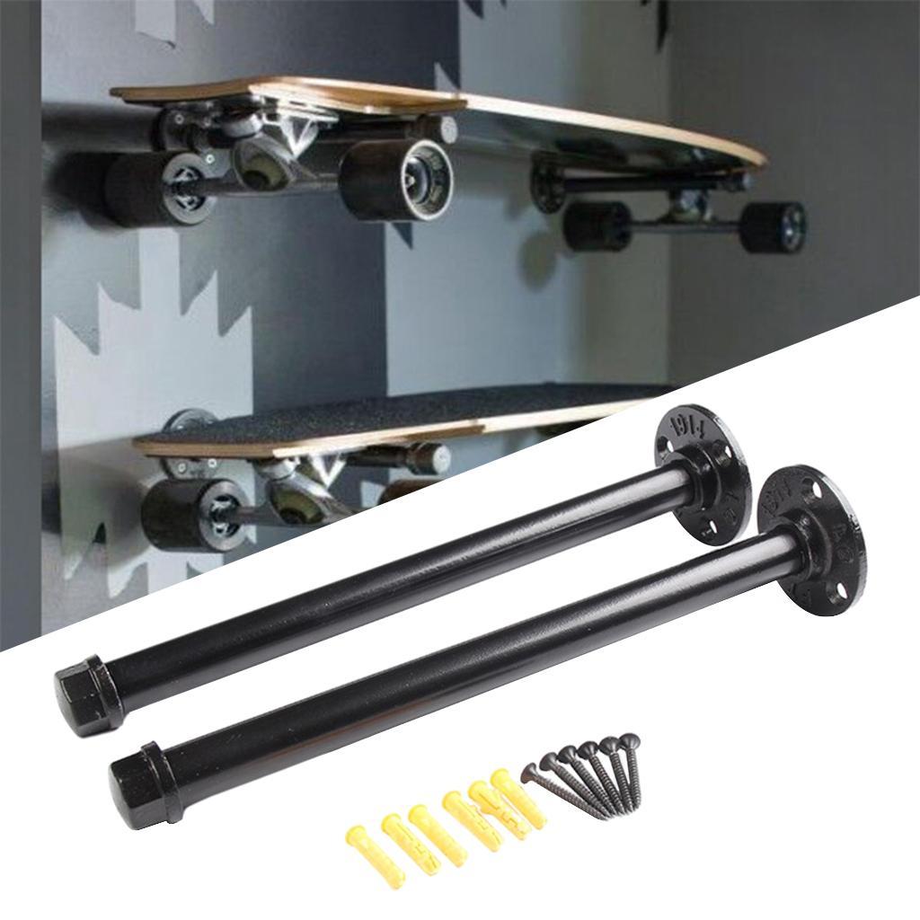 Longboard Skateboard Wall Mount Rack Deck Cruiser Holder Display Brackets