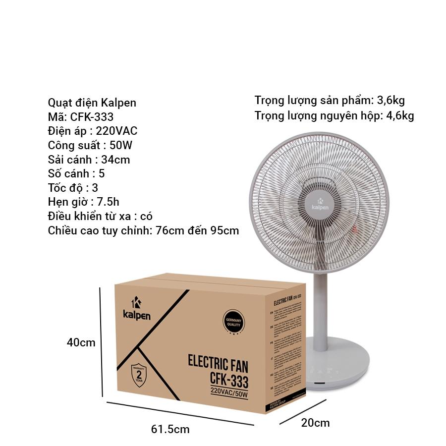 Quạt Cây Cao Cấp Model CFK-333 50W Có Điều Khiển Từ Xa Hàng Chính Hãng KALPEN-GIA DỤNG ĐỨC Bảo Hành 2 Năm