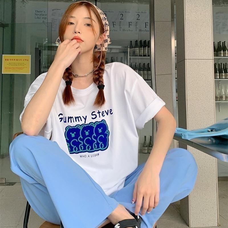 Áo phông nữ nam form rộng giấu quần unisex basic teen cổ tròn cotton oversize giá rẻ in style ulzzang GUMMY STEVE