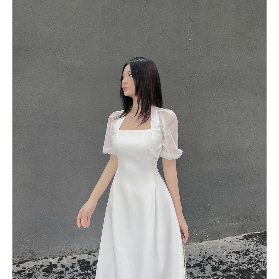 BBSTORE'S Đầm Xòe Tay Lưới Hở Lưng Dự Tiệc Siêu Xinh - D1155