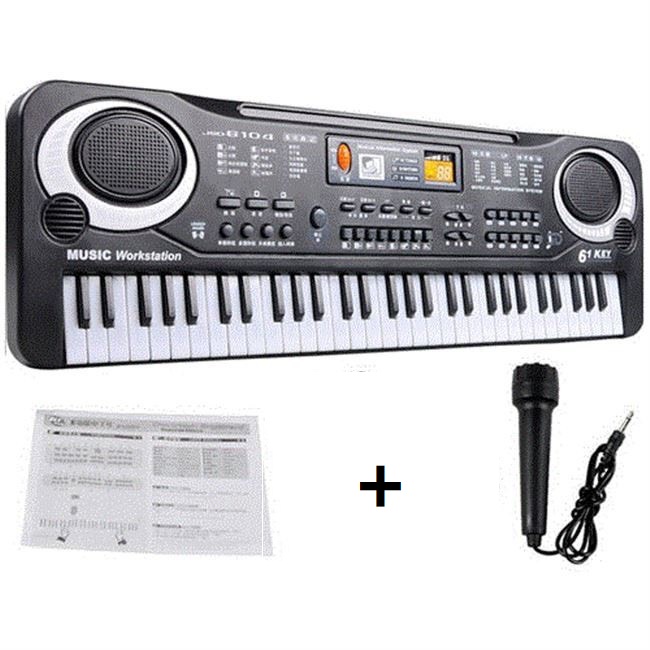 ĐỒ CHƠI ÂM NHẠC - Bộ đồ chơi đàn piano điện tử 61 phím kèm mic hát cho bé vừa học vừa chơi đồng thời phát triển khả năng âm nhạc, phát triển trí não cho bé thông minh vượt trội