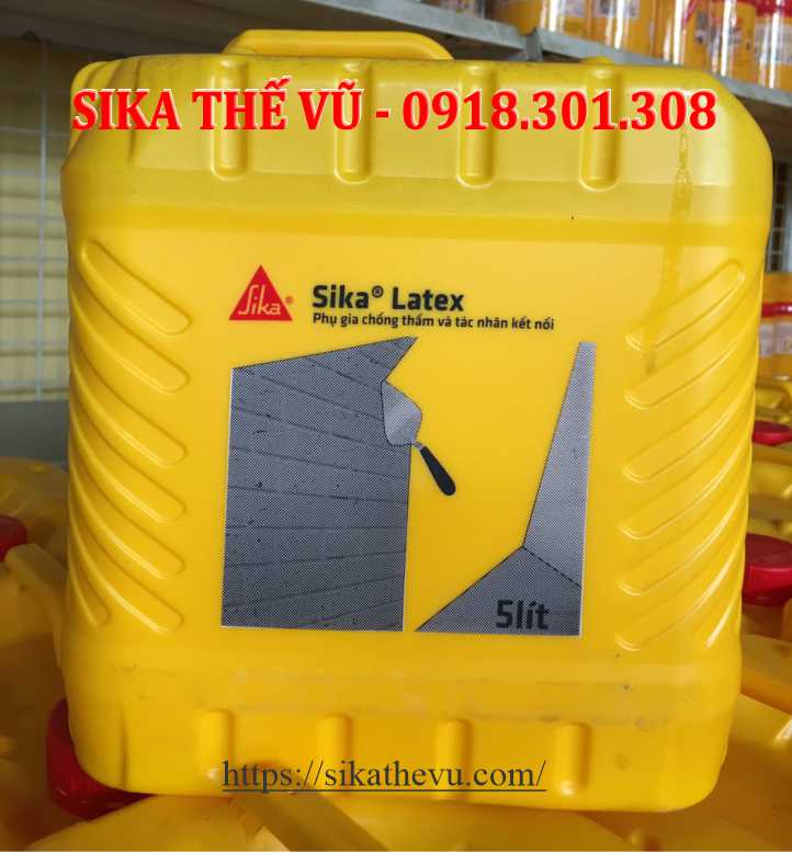 Phụ gia chống thấm vữa cao cấp và tác nhân kết nối - Sika Latex (thùng 5lít)