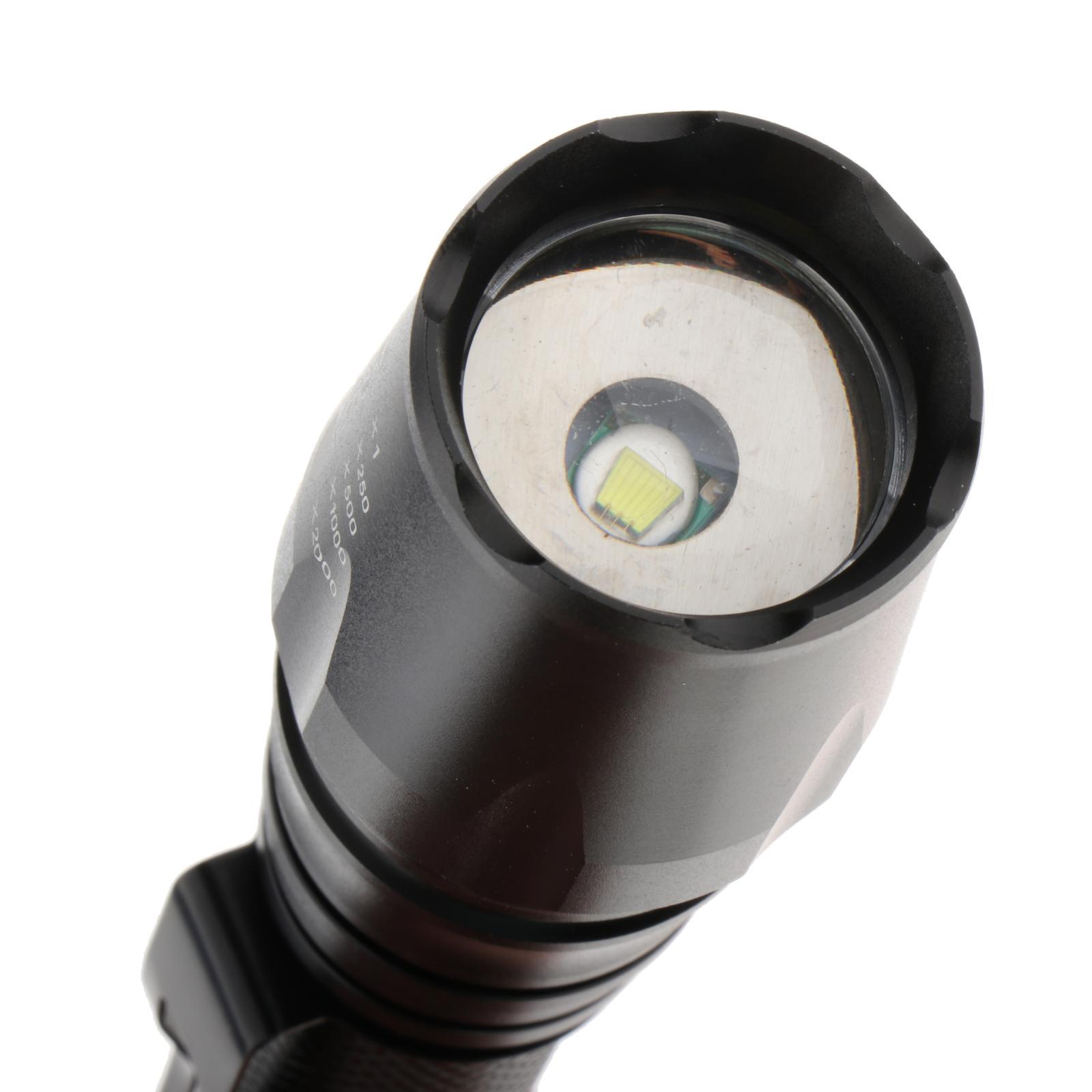 Rechargeable Torch LED Zoomable Flashlight Camping Hiking Flash Light Strobe