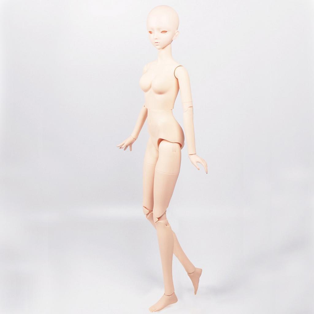 60cm BJD 26 Jointed Body DIY Crafts Replacements Practice Parts Normal Skin