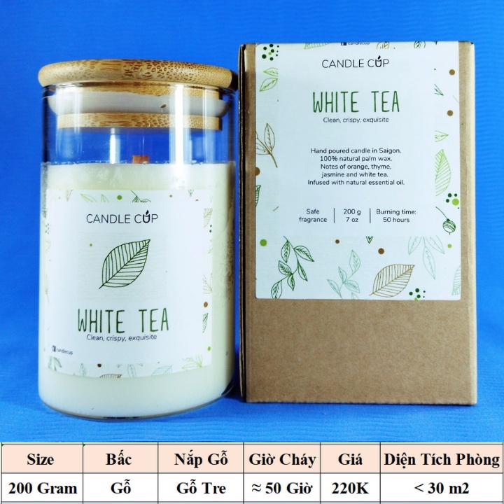 Nến thơm AGAYA mùi White Tea - Nến thơm tinh dầu thiên nhiên hương thơm của sự thuần khiết và tinh tế