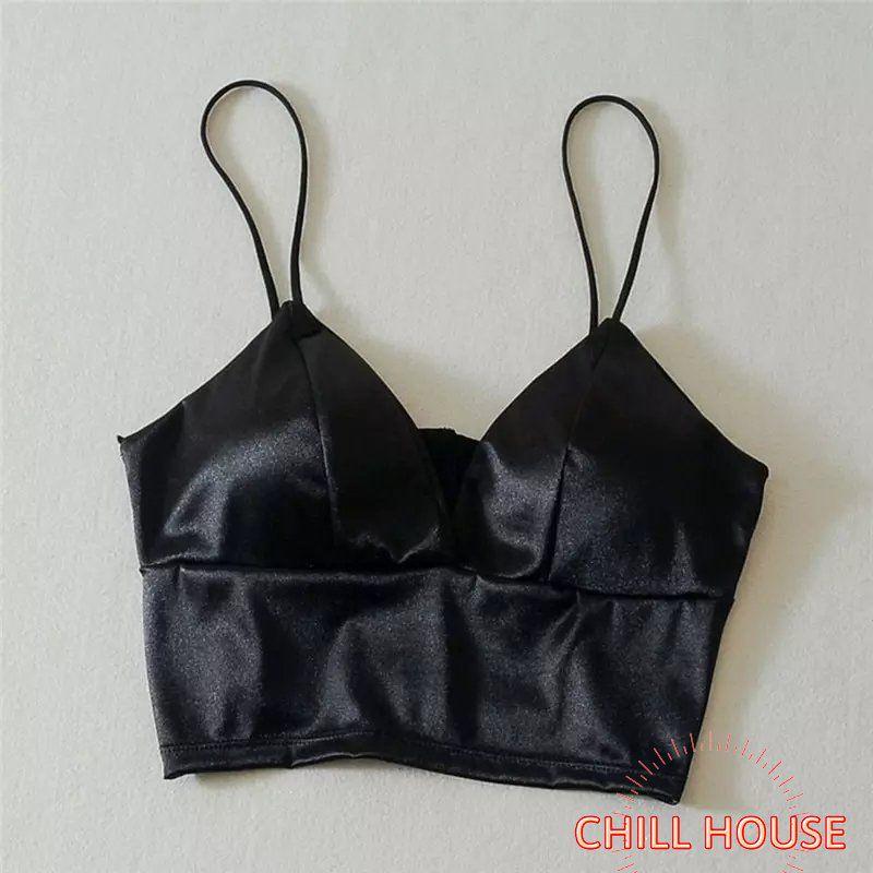 Áo bra satin phi bóng bản to Hàng đẹp - CHILLHOUSE