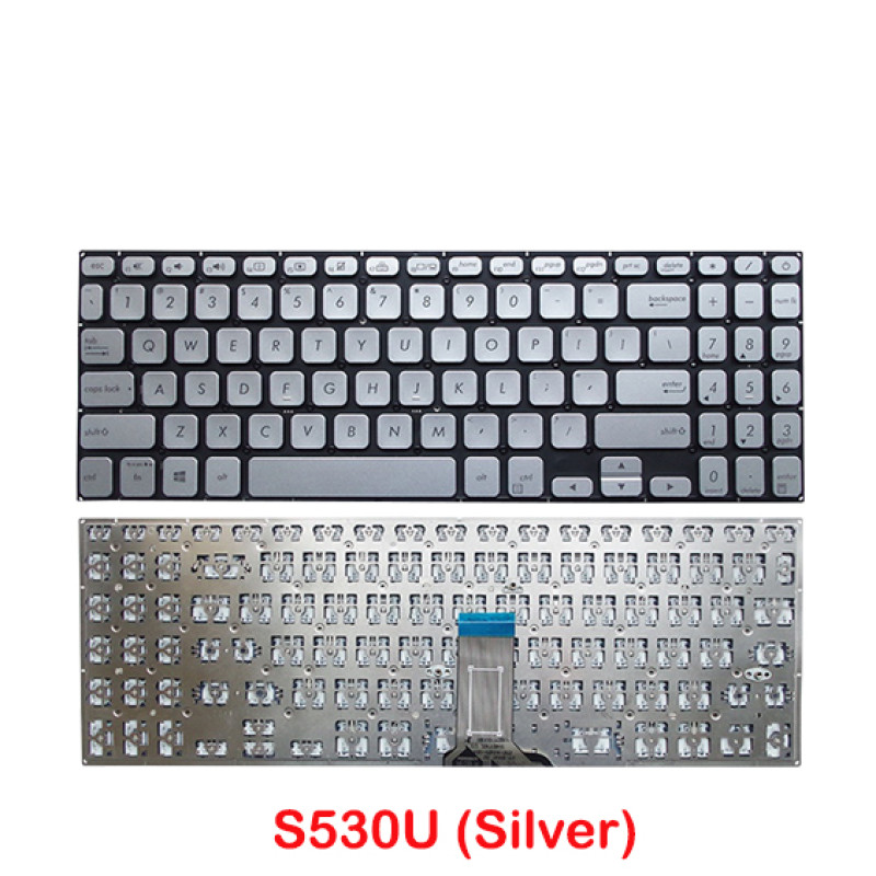 Bàn phím thay thế cho laptop Asus Vivobook X530 S530U S530F V5000FL Y5100UB Y5100UN bạc