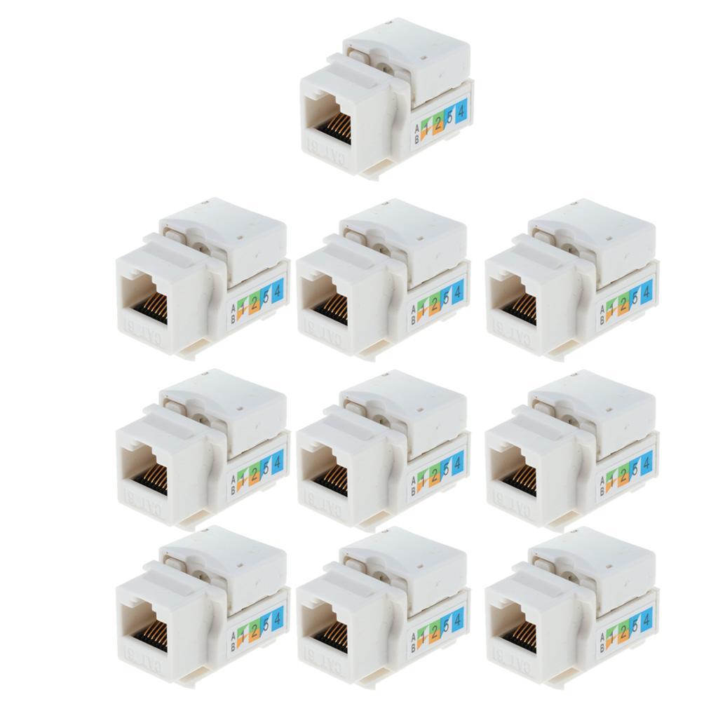 5x10pcs Jack Module Network Connector Module-White