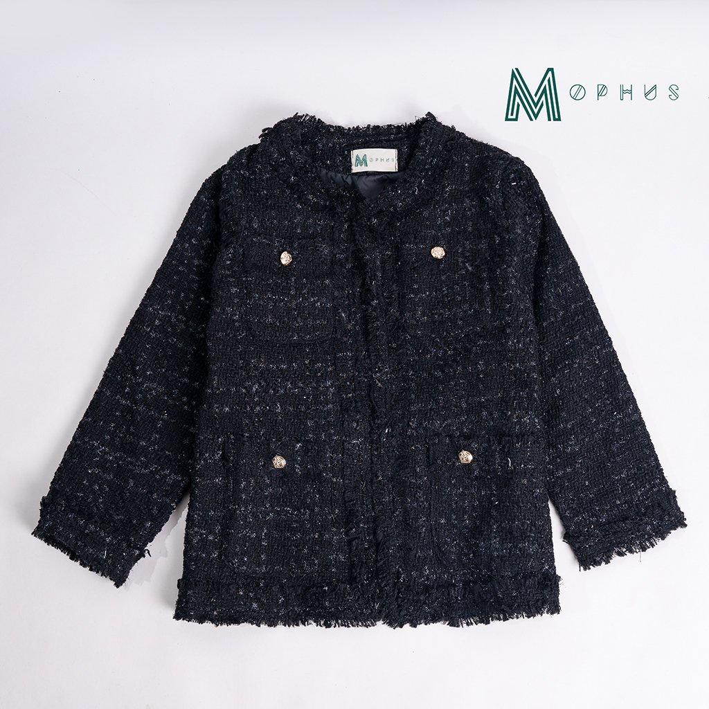 Áo dạ tweed nữ kiểu cardigan áo khoác nữ cardigan vải dạ tweed cao cấp 2 lớp Mophus MB012