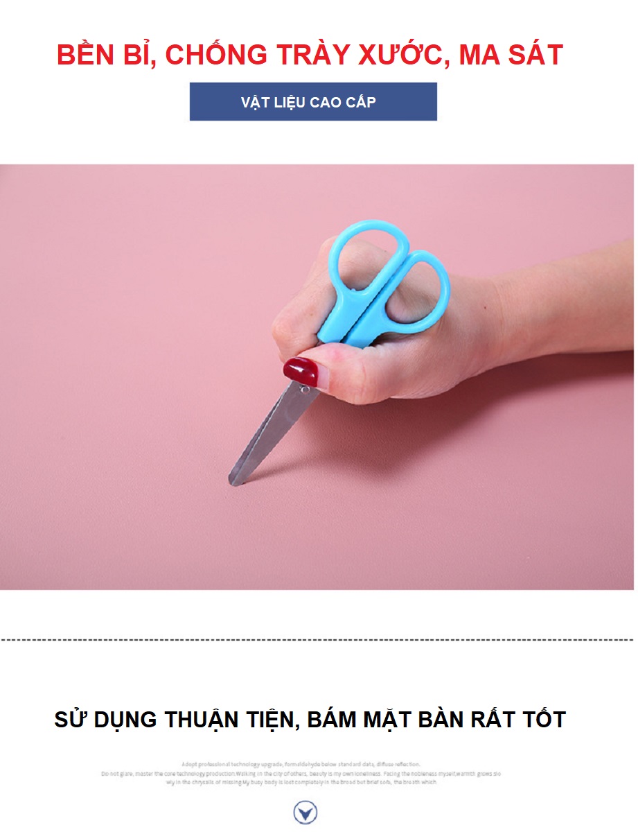 Thảm Trải Bàn Làm Việc Hai Mặt, Chất Liệu Da PU Cao Cấp Chống Nước Kích Thước Lớn 120 x 60 cm