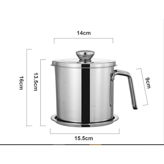 Bình dầu inox 304 1.6L thép không gỉ cao cấp - Gia dụng SG