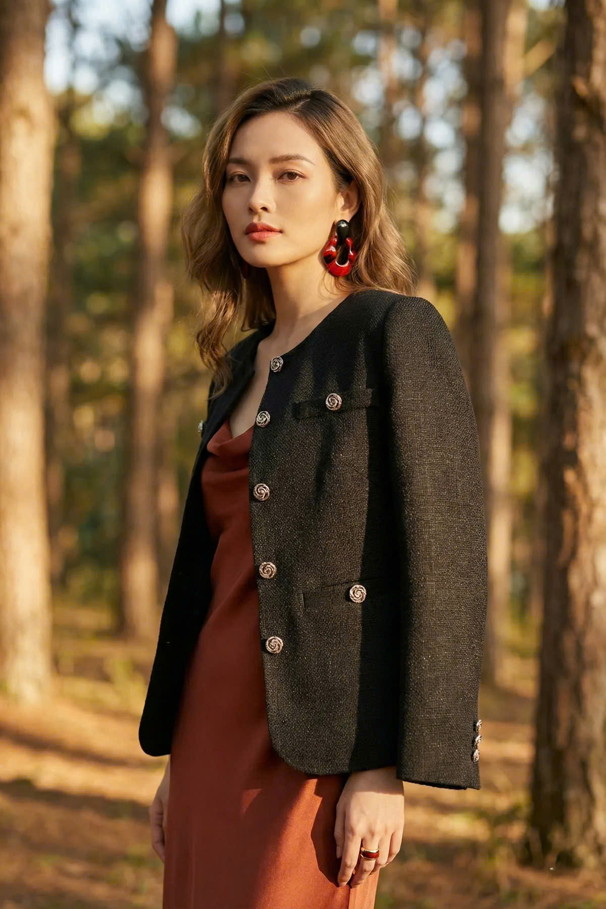 Áo Khoác Nữ, Áo Jacket Tweed Nam Hà TOP187 thời trang thiết kế Hity