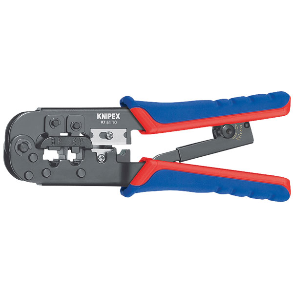 Kìm Knipex Bấm Cos Mạng RJ 11/12 và RJ 45 chiều dài 190mm - 97 51 10