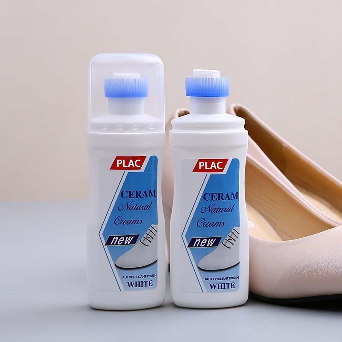 Lọ Nước Lau Giày Túi Xách Plac Chai Cọ Tẩy Trắng Giày Sneaker Đầu Chổi