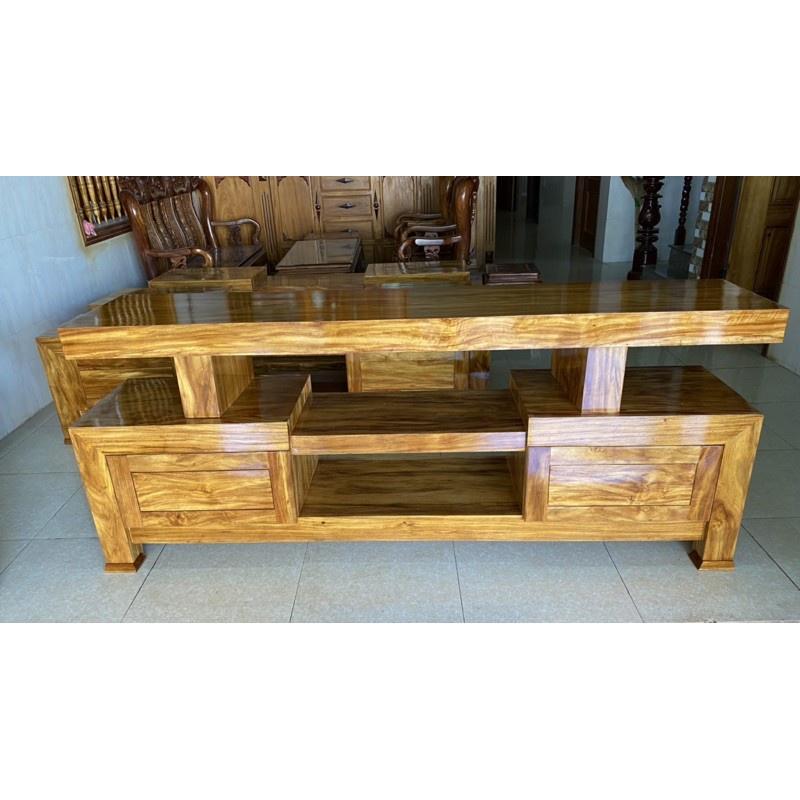 kệ ti vi gỗ hương đá , ngang 2m1 , hàng siêu vân