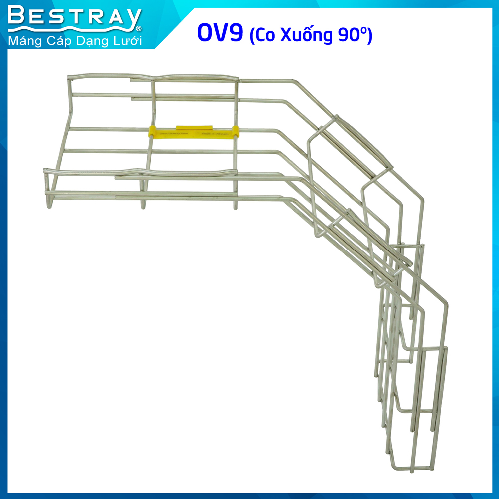 Co Xuống 90 Độ | Máng Lưới Bestray| Mã SP OV9 (Máng lưới cao 54 và 105mm)