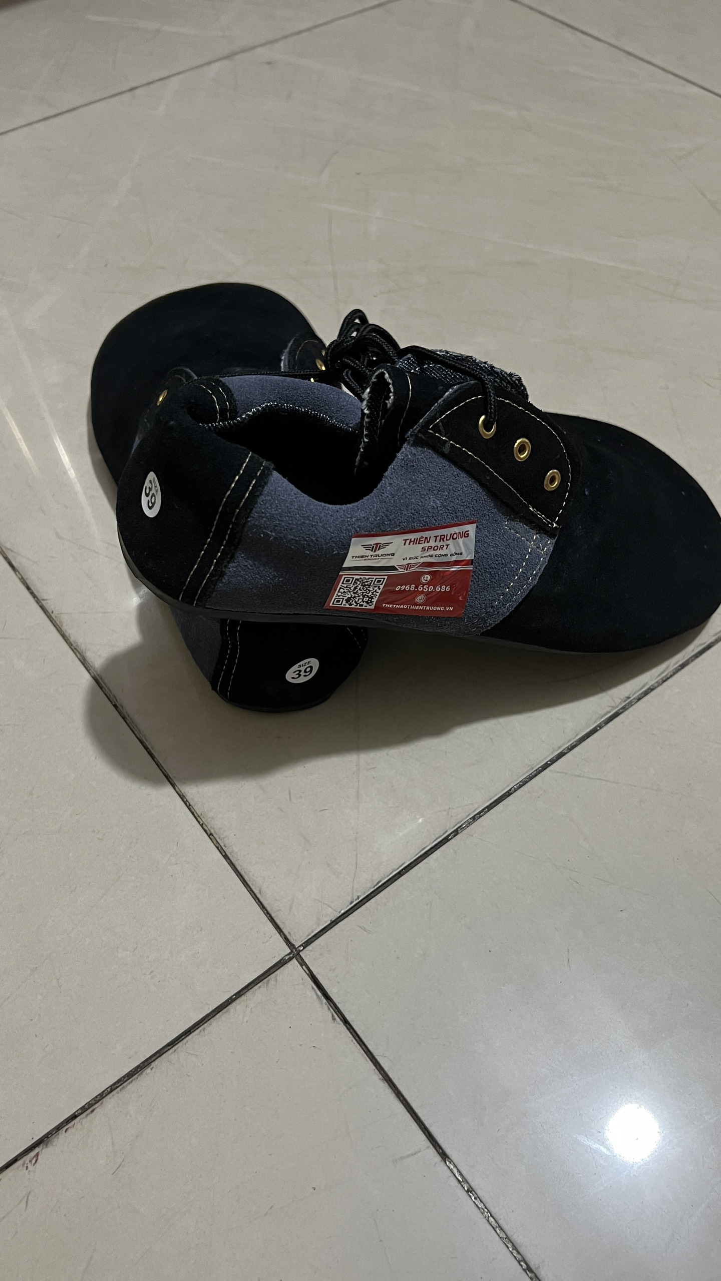 Giầy đá cầu da lộn 2 lớp, giầy mỏ vịt đá cầu T THIEN TRUONG SPORT