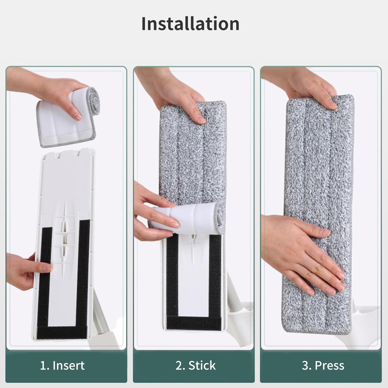 Cây lau sàn dạng sợi nhỏ với đầu xoay 180 với 2 miếng lau