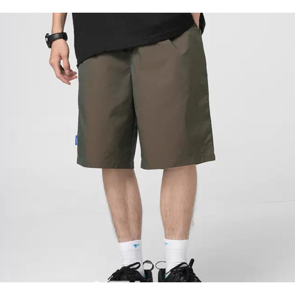 Quần Shorts nam nữ MEANSTORE sooc ống suông cạp chun Ulzzang short thể thao mặc ở nhà đi tập năng động thoáng mát - Nâu