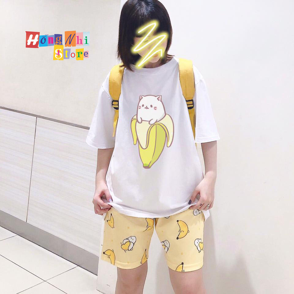 Quần Short Cartoon Unisex Trái Chuối - Quần Đùi Hoạt Hình Siêu Cute - MM