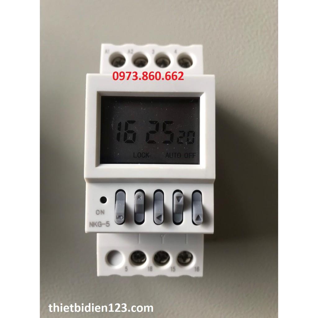 Combo chuyển nguồn tự động ATS 2P 63A + hẹn giờ chu kỳ tháng ( Timer tháng ) - Đấu dây và cài đặt sẵn