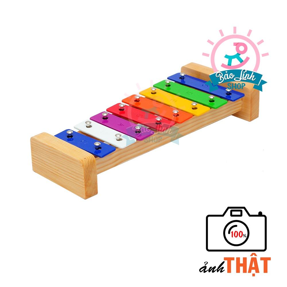 Đàn mộc cầm 8 thanh Xylophone LOẠI ĐẸP cho bé từ 1 tuổi vận động tinh, phát triển thính giác, làm quen với âm nhạc