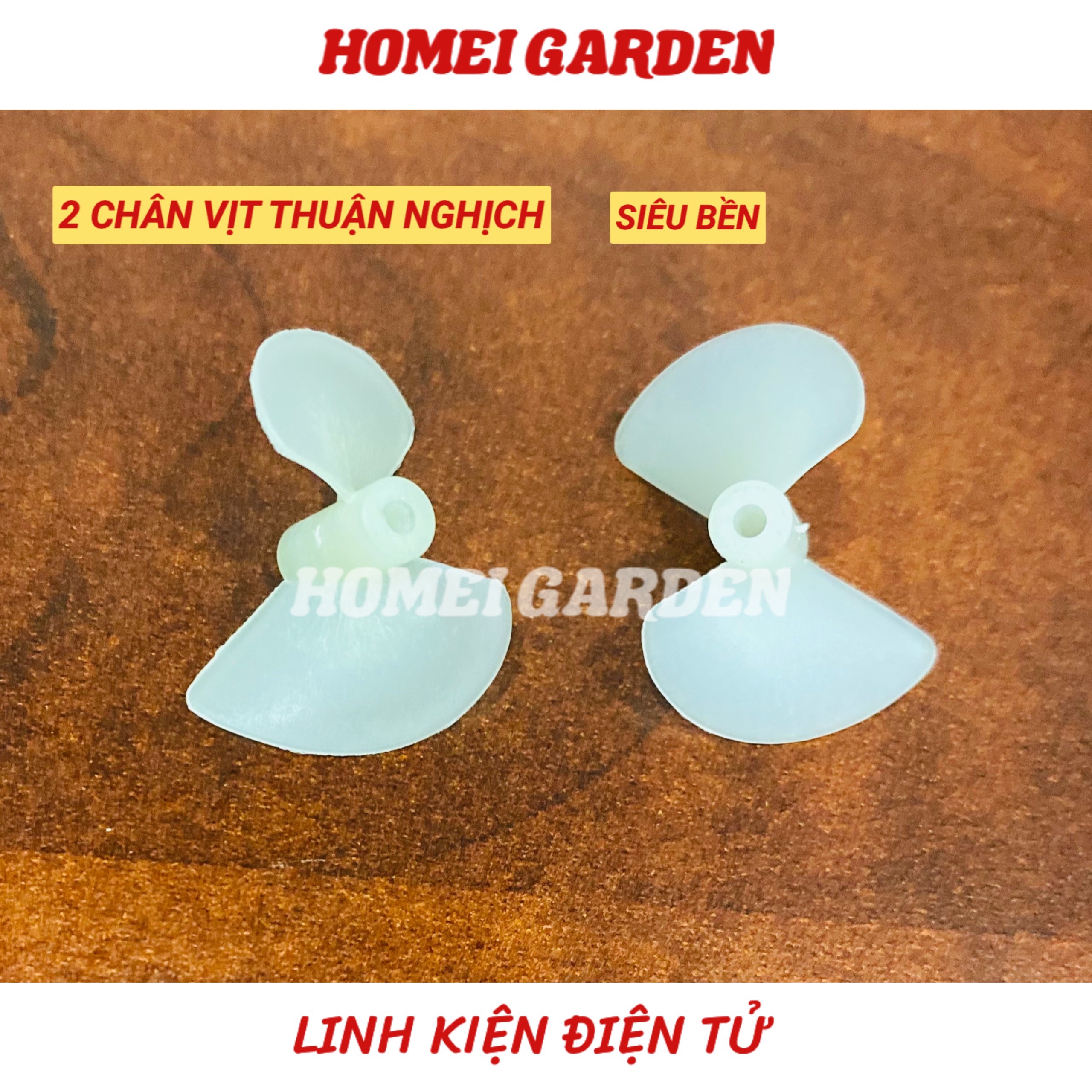 Bộ 2 chân vịt nhựa thuận nghịch mini 22mm 26mm trục 2mm mới 100% rất bền - HM0013