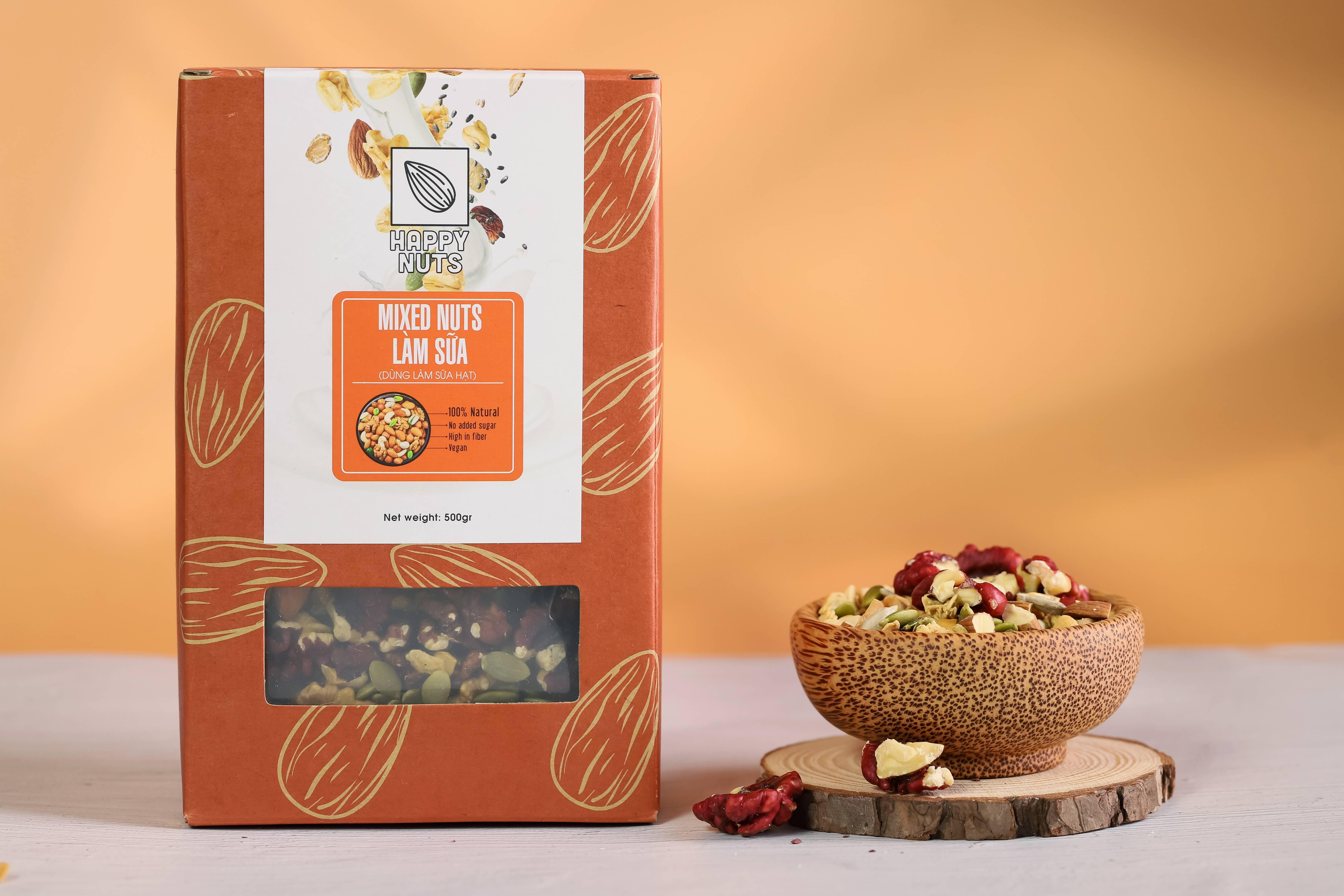 Hạt mix làm sữa  Happy Nuts 500g