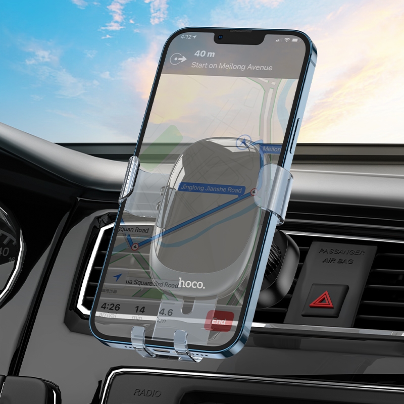 Giá đỡ điện thoại ô tô kẹp cửa gió cho smartphone Hoco H7 _ Hàng chính hãng