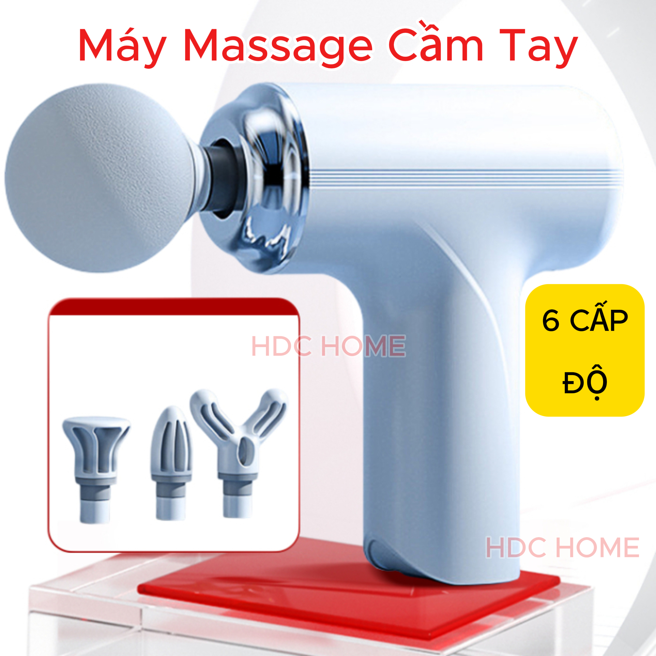 Máy Massage Cầm Tay Mini Với 6 Chế Độ Rung, Máy mát xa Toàn Thân, Cổ Vai Gáy