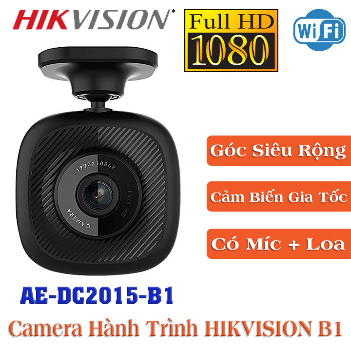 Camera hành trình HIKVISION AE-DC2015-B1 Chuẩn Full HD Góc Siêu Rộng , Tích Hợp Loa Và Mic , Xem Trực Tiếp Trên Điện Thoại - Hàng Chính Hãng