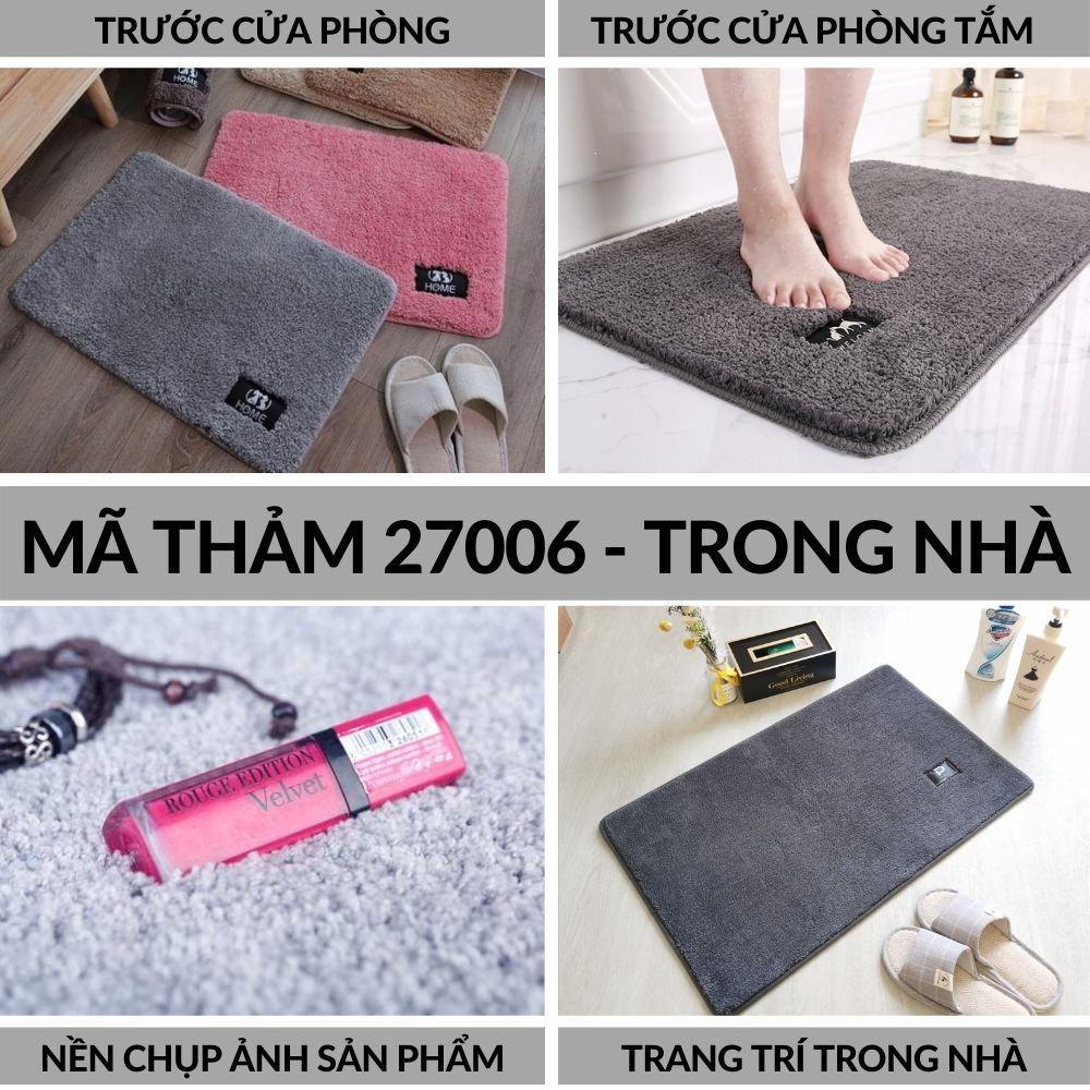 Thảm lông cừu trải sàn chụp ảnh trang trí chữ nhật 60*40cm lau chùi chân mã 27006