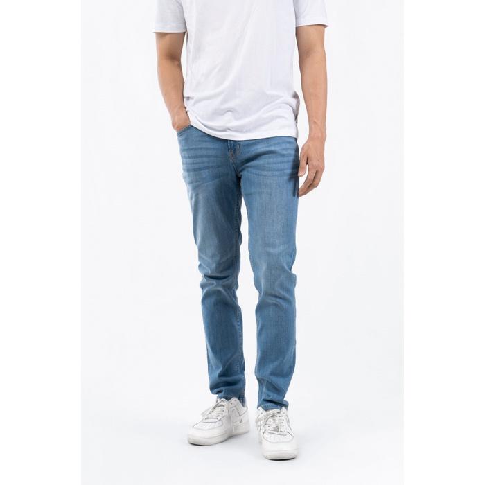 QUẦN JEAN NAM TRƠN FORM SLIM XANH ĐẬM và XANH NHẠT - 10F22DPA002 | LASTORE MENSWEAR