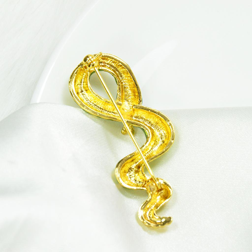Exquisite Corsage Pin Scarf Clip Clothing Jewelry Accessory Snake Shape