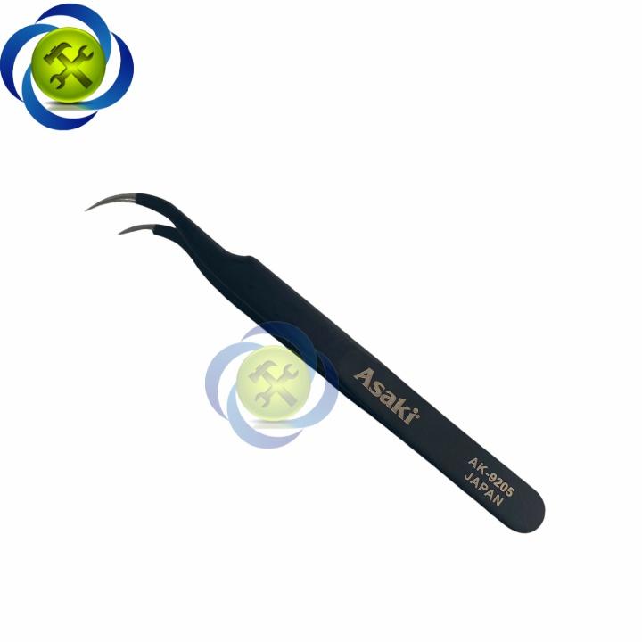 Nhíp gắp linh kiện mũi cong ASAKI AK-9205 dài 120mm