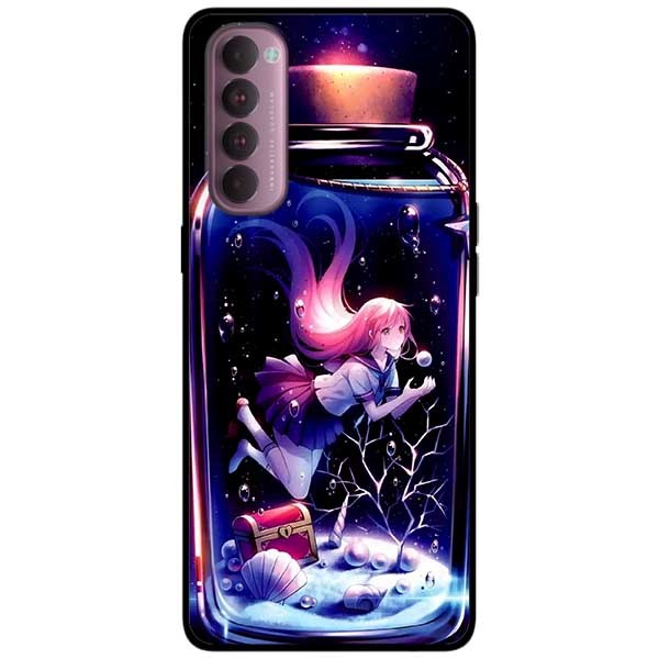 Ốp lưng dành cho Oppo Reno 4 Pro mẫu Cô Gái Trong Lọ