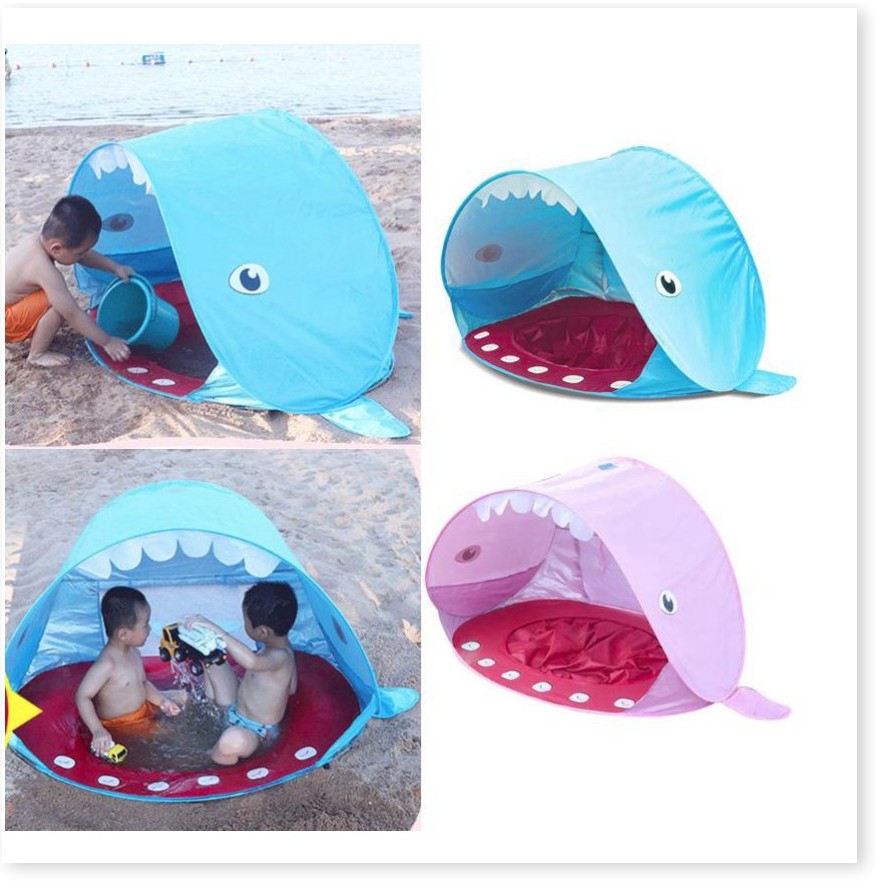 Lều đi biển tự bung kiêm bể bơi mini cho bé hình cá 1M2 HT174 - Giao Ngẫu Nhiên