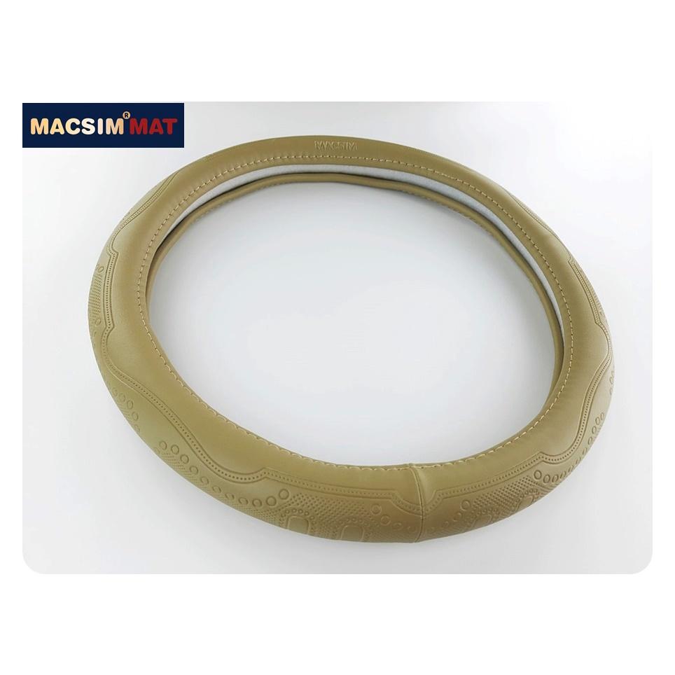 Bọc vô lăng cao cấp Macsim mã L611 chất liệu da thật - Khâu tay 100% size M màu be,nâu, đen