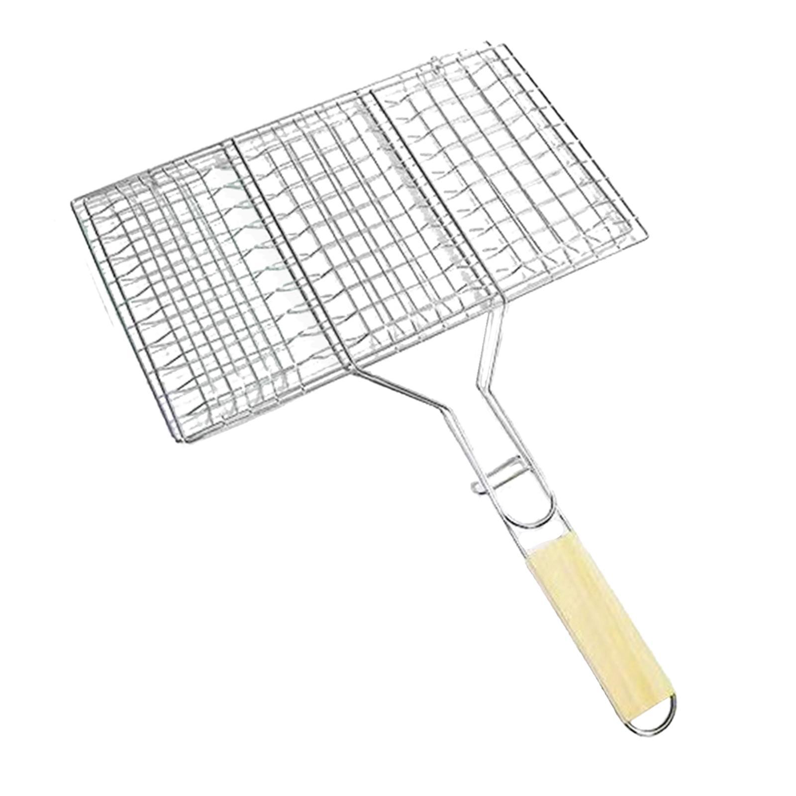 Basket Fish Grilling Basket Portable for Outdoor Grill Barbecue Rack for Grill Accessories for Vegetables Camping Cooking