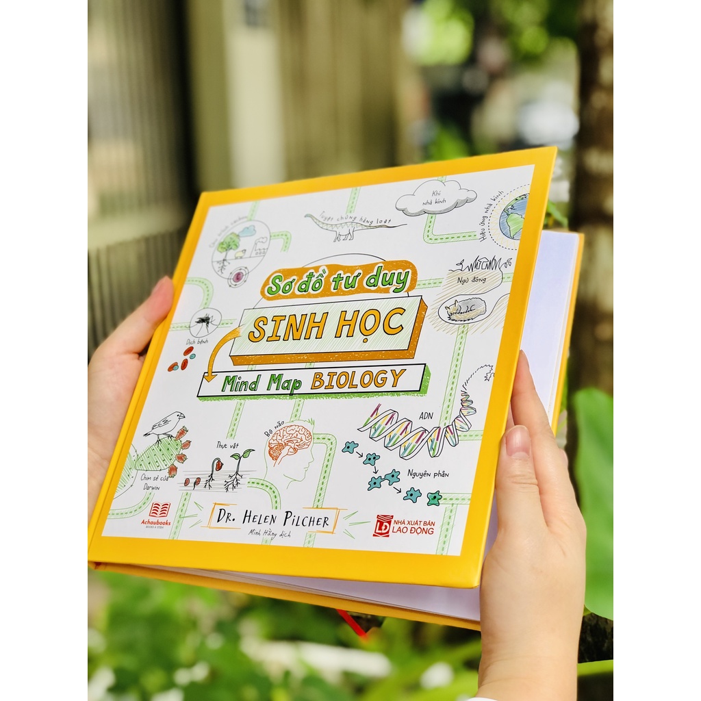 Sách Sinh Học - Sơ Đồ Tư Duy Sinh Học ( Mind Map Biology ) - Tổng Hợp Kiến Thức Sinh Học Cho Học Sinh THCS Và THPT Theo Sơ Đồ - Á Châu Books, BÌa Cứng, In Màu