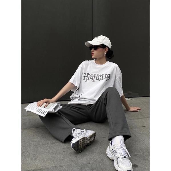 Áo Thun GRAFFITI Tay Lỡ Unisex Nam/Nữ Đen/Trắng Cổ Tròn HIGHCLUB