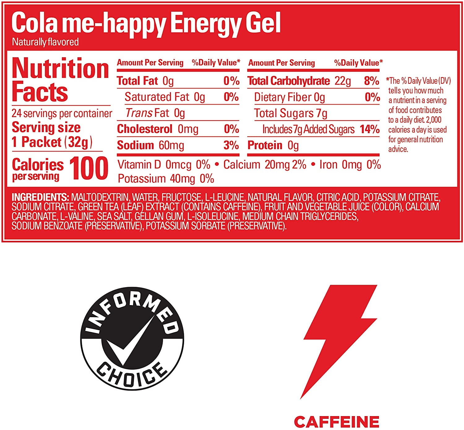 GU Energy Gel Năng Lượng Hỗ Trợ Tăng Sức Bền Vị Cola Me Happy - Combo 6 Gói