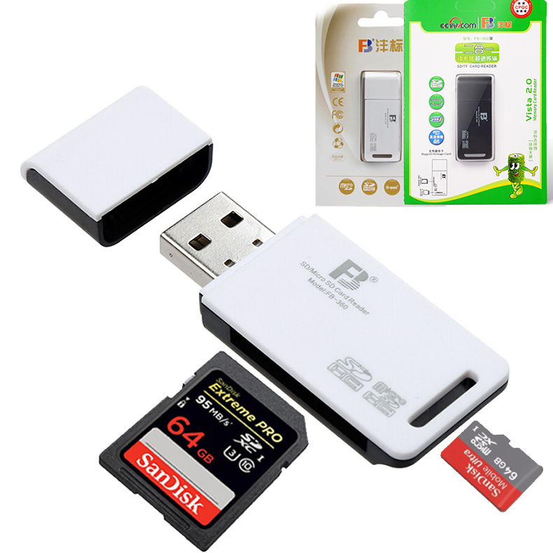 Đầu Đọc Thẻ Nhớ Đa Năng FB-360 Cho Micro SD SDHC TF - Hàng nhập khẩu