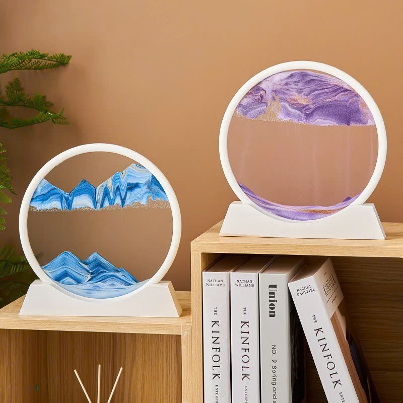 Tranh cát chảy 3D LED sáng tạo - Tranh cát giải nén để bàn Đếm ngược Trang Trí Nhà cửa - Quà lưu niệm - Giao Mầu Ngẫu Nhiên