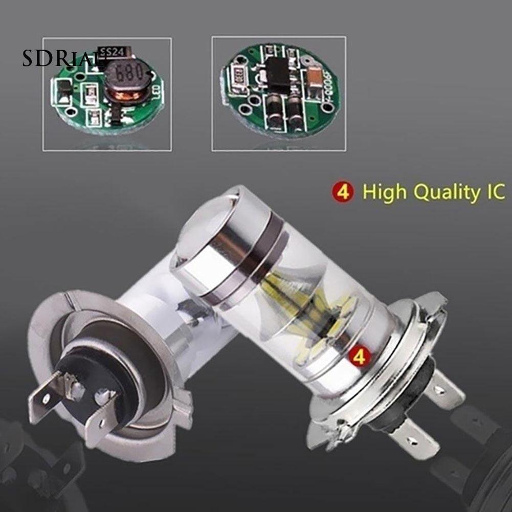 Bóng đèn pha LED chạy ban ngày siêu sáng 100W H4 H7 20SMD
