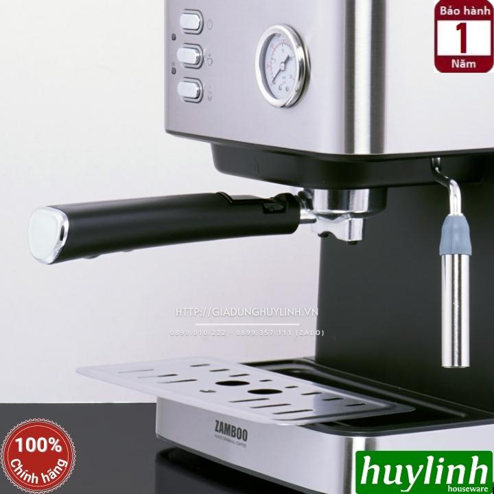 Máy pha cafe gia đình Zamboo ZB-93CF + Tặng máy xay ZB-100GR + 500gr cà phê hạt nguyên chất - Hàng chính hãng