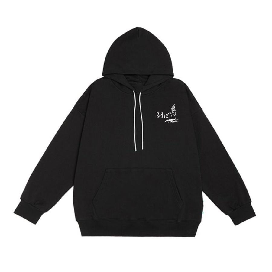 Áo mũ Hoodie Unisex MonsterX Chúa Thánh Giá form rộng 3 màu nỉ bông cặp đôi nam nữ Oversize Ulzzang thu đông