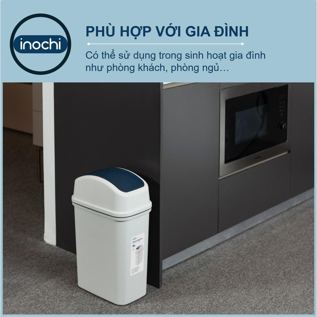 Thùng Rác Nhựa Nắp Lật Inochi 10 Lít Rất Đẹp Làm Sọt Rác Văn Phòng, Khách Sạn, Đựng Rác Gia Đình, Để Bàn Trong Nhà