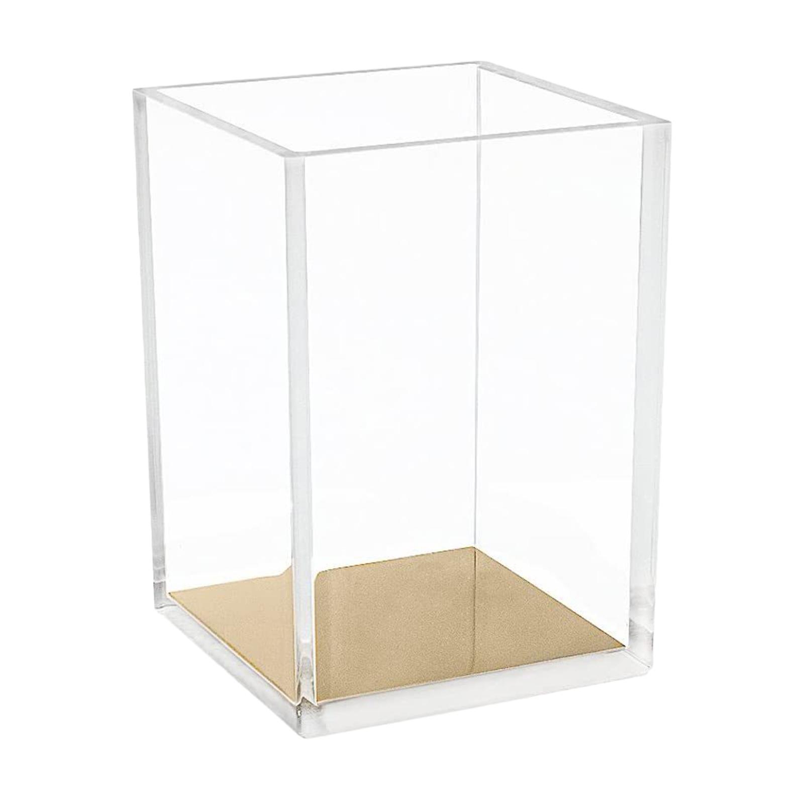 2x Transparent Makeup Brush Holder Cosmetic Storage Desktop Organizer Container